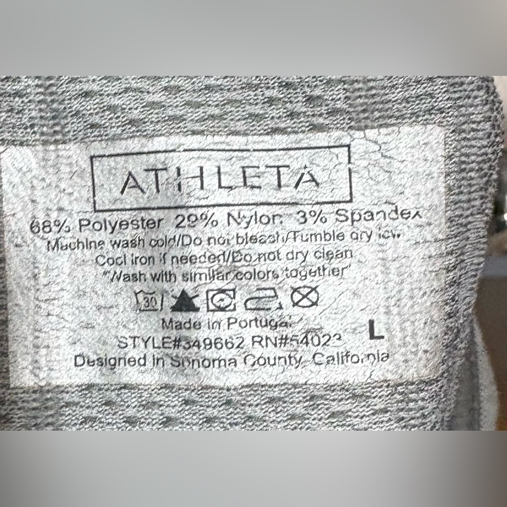 Athleta Charcoal Camo Short Sleeve Tee - Picture 3 of 3